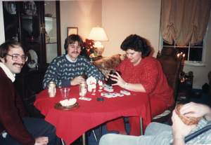Christmas at Maryanns 1986 Bill Ron Marilyn with Bills 3D slides Picture 44