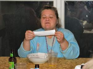 Pam Reading a thankful note Picture 12