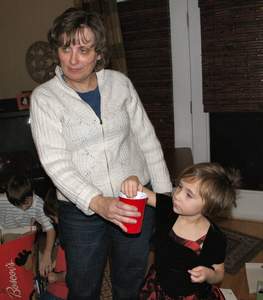46 Jenny and Anna hold raffle for extra gift Picture 46