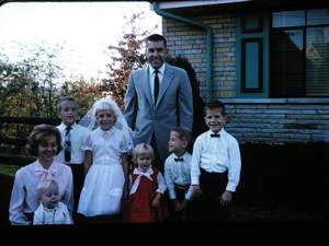 Anns First Communion Sandy Tom Bill Ann Kathy Roy Ron Rick Picture 33