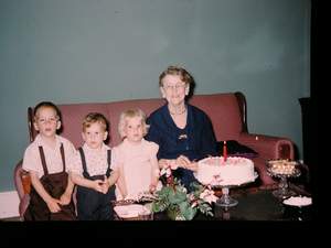 Bill Rick Ann with Aunt Dorothy Picture 101