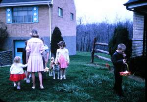 Easter on Lilibet with neighors Bill on right Picture 261