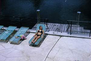Florida Trip Ann Sun Bathing at Uncle Dave Husmans Hotel in Dearfield Beach Picture 264