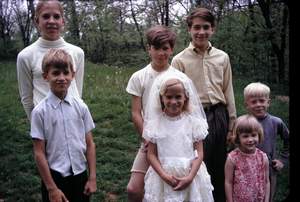 Marys First Communion Ann Ron Rick Mary Bill Kathy Tom Picture 398